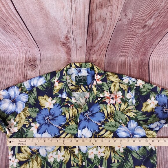 *FLAWS* Vintage Gitman Bros Mens Large Floral Hawaiian Shirt Made in USA Cotton - Picture 13 of 14